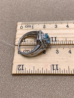 *КОЛЬЦО р.17,5 Голубой Топаз арт. R00196-114, (вес 5,02 г) - фото 336063 *КОЛЬЦО р.17,5 Голубой Топаз арт. R00196-114, (вес 5,02 г) - фото 336063