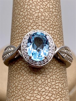 *Кольцо р.17,5 Голубой Топаз арт. R00134-441 Вес 3,49 г - фото 336069 *Кольцо р.17,5 Голубой Топаз арт. R00134-441 Вес 3,49 г - фото 336069