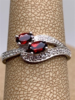 *КОЛЬЦО р.18 Гранат арт. R00616-806, (вес 2,44 г) - фото 336089