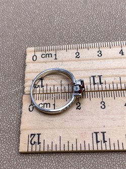 *КОЛЬЦО р.18 Гранат арт. R00616-806, (вес 2,44 г) - фото 336093