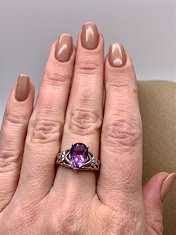 *Кольцо р.17 Аметист арт. R00197-173 вес 4,09 г - фото 336168