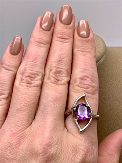 *Кольцо р.18 Аметист арт. R00187-282 вес 4,81 г - фото 336199