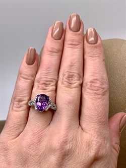 *КОЛЬЦО р.16,5 Аметист арт. R00105-093, (вес около 3,52 г) - фото 336239 *КОЛЬЦО р.16,5 Аметист арт. R00105-093, (вес около 3,52 г) - фото 336239