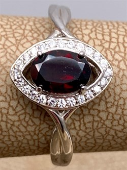 *КОЛЬЦО р.17 Гранат арт. R00260-480, (вес 2,56 г) - фото 336333