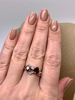 *КОЛЬЦО р.17 Гранат арт. R00236-910, (вес 2,93 г) - фото 336345
