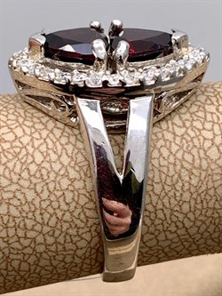 *КОЛЬЦО р.18 Гранат арт. R00215-321, (вес 6,1 г) - фото 336374