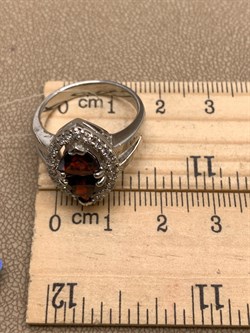 *КОЛЬЦО р.18 Гранат арт. R00215-321, (вес 6,1 г) - фото 336378