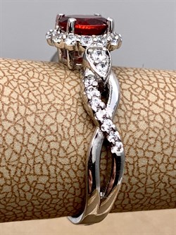 *КОЛЬЦО р.17,5 Гранат арт. R00508-943, (вес 3,27 г) - фото 336416 *КОЛЬЦО р.17,5 Гранат арт. R00508-943, (вес 3,27 г) - фото 336416