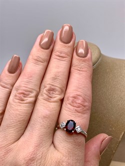 *КОЛЬЦО р.17,5 Гранат арт. R00362-176, (вес 2,81 г) - фото 336458