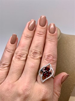 *Кольцо р.18 Гранат арт. R00372-295, (вес 4,49 г) - фото 336468