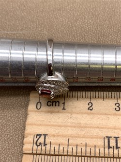 *КОЛЬЦО р.17 Гранат арт. R00385-176, (вес 3,29 г) - фото 336473