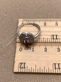 *КОЛЬЦО р.17 Гранат арт. R00385-176, (вес 3,29 г) - фото 336480