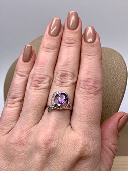 *Кольцо р.17,5 Аметист арт. R00098-251 Вес 2,66 г - фото 336550 *Кольцо р.17,5 Аметист арт. R00098-251 Вес 2,66 г - фото 336550