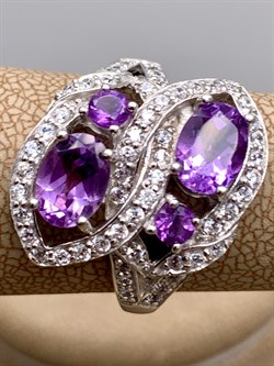 *Кольцо р.17,5 Аметист арт. R00099-305, (вес 4,5 г) - фото 336618 *Кольцо р.17,5 Аметист арт. R00099-305, (вес 4,5 г) - фото 336618