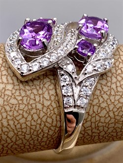 *Кольцо р.17,5 Аметист арт. R00099-305, (вес 4,5 г) - фото 336619 *Кольцо р.17,5 Аметист арт. R00099-305, (вес 4,5 г) - фото 336619