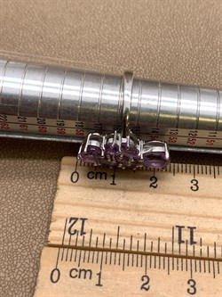 *Кольцо р.18 Аметист арт. R00083-625, (вес 4,64 г) - фото 336656