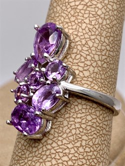 *Кольцо р.18 Аметист арт. R00083-625, (вес 4,64 г) - фото 336659