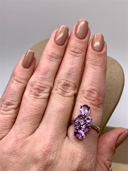 *Кольцо р.18 Аметист арт. R00083-625, (вес 4,64 г) - фото 336661