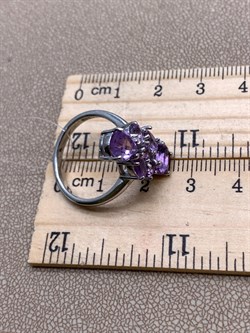 *Кольцо р.18 Аметист арт. R00083-625, (вес 4,64 г) - фото 336664