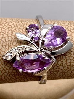 *КОЛЬЦО р.18 Аметист арт. R00080-727, (вес около 3,83 г) - фото 336678 *КОЛЬЦО р.18 Аметист арт. R00080-727, (вес около 3,83 г) - фото 336678