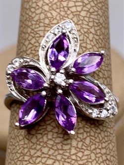 *Кольцо р.17,5 Аметист арт. R00095-840, (вес 3,28 г) - фото 336710 *Кольцо р.17,5 Аметист арт. R00095-840, (вес 3,28 г) - фото 336710