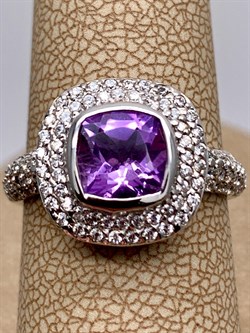 *КОЛЬЦО р.17,5 Аметист арт. R00021-754, (вес 4,3 г) - фото 336720 *КОЛЬЦО р.17,5 Аметист арт. R00021-754, (вес 4,3 г) - фото 336720