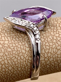 *Кольцо р.17,5 Аметист арт. R00028-570 Вес 2,6 г - фото 336749 *Кольцо р.17,5 Аметист арт. R00028-570 Вес 2,6 г - фото 336749