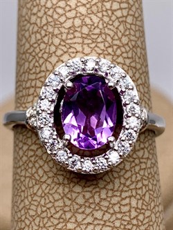 *КОЛЬЦО р.17,5 Аметист арт. R00091-889, (вес 3,06 г) - фото 336761 *КОЛЬЦО р.17,5 Аметист арт. R00091-889, (вес 3,06 г) - фото 336761