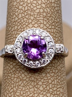 *Кольцо р.17,5 Аметист арт. R00093-881 Вес 2,23 г - фото 336771