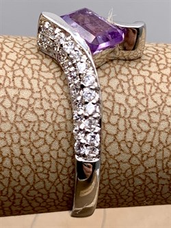 *Кольцо р.17,5 Аметист арт. R00012-016 Вес 2,16 г - фото 336790