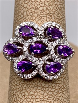 *КОЛЬЦО р.17,5 Аметист арт. R00034-267, (вес 4,63 г) - фото 336811 *КОЛЬЦО р.17,5 Аметист арт. R00034-267, (вес 4,63 г) - фото 336811