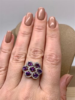 *КОЛЬЦО р.17,5 Аметист арт. R00034-267, (вес 4,63 г) - фото 336812 *КОЛЬЦО р.17,5 Аметист арт. R00034-267, (вес 4,63 г) - фото 336812