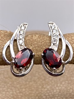 *СЕРЬГИ Гранат арт. E00009-711, (вес 2,65 г) - фото 336888