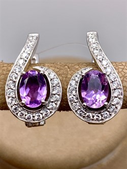 *СЕРЬГИ Аметист арт. E00097-687, (вес 4,53 г) - фото 336968 *СЕРЬГИ Аметист арт. E00097-687, (вес 4,53 г) - фото 336968