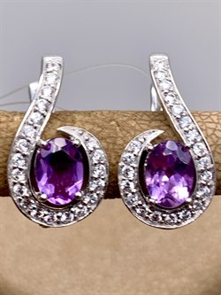 *СЕРЬГИ Аметист арт. E00097-687, (вес 4,53 г) - фото 336970 *СЕРЬГИ Аметист арт. E00097-687, (вес 4,53 г) - фото 336970