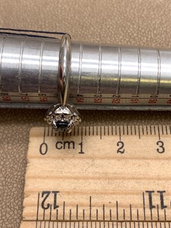 *Кольцо р.17,5 Сапфир иск арт. 01-2163/0ГТС-00-683 вес 3,19 г - фото 337003