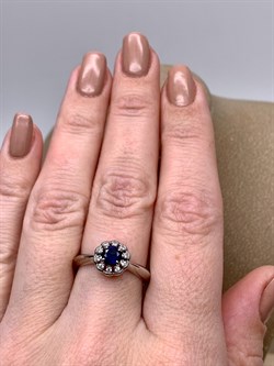 *Кольцо р.17,5 Сапфир иск арт. 01-2163/0ГТС-00-683 вес 3,19 г - фото 337007