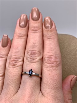 *Кольцо р.17,5 Сапфир иск арт. 01-2454/0ГТС-00-585 вес 1,92 г - фото 337018