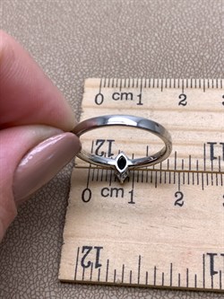 *Кольцо р.17,5 Сапфир иск арт. 01-2454/0ГТС-00-585 вес 1,92 г - фото 337019