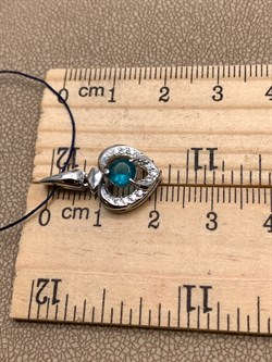 *Подвеска Сердце иск Топаз Лондон арт. 03-0918/ЮСТЛ-00-469 вес 1,95 г - фото 337028