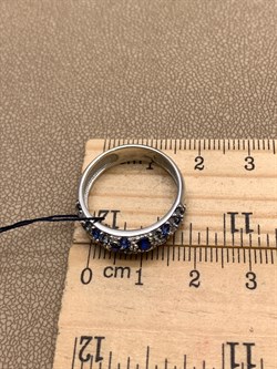 *Кольцо р.18 Сапфир иск арт. 01-1676/0КЦ3-00-233 вес 3,36 г - фото 337051