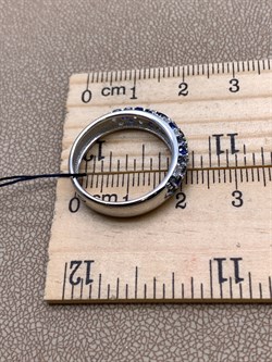 *Кольцо р.18 Сапфир иск арт. 01-1676/0КЦ3-00-233 вес 3,36 г - фото 337052