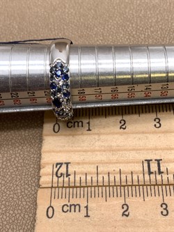 *Кольцо р.19 Сапфир иск арт. 01-1676/0КЦ3-00-539 вес 3,54 г - фото 337054