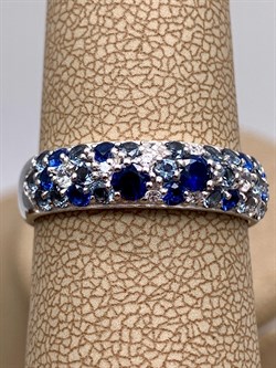 *Кольцо р.19 Сапфир иск арт. 01-1676/0КЦ3-00-539 вес 3,54 г - фото 337058