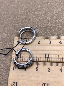 *Серьги Конго Сапфир иск арт. 02-1676/0КЦ3-00-561 вес 4,74 г - фото 337066