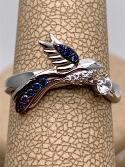 *Кольцо р.17,5 Колибри Фианит арт. 01-1991/КЦ11-00-383 вес 2,62 г - фото 337080 *Кольцо р.17,5 Колибри Фианит арт. 01-1991/КЦ11-00-383 вес 2,62 г - фото 337080