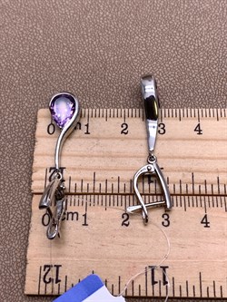 *СЕРЬГИ Аметист арт. E00029-828, (вес 6,04 г) - фото 337105