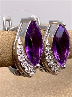 *Серьги Аметист арт. E00088-682 Вес 4,97 г - фото 337108 *Серьги Аметист арт. E00088-682 Вес 4,97 г - фото 337108
