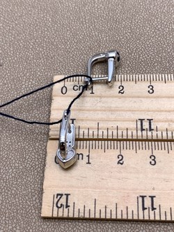 *Серьги Сердце Сапфир иск арт. 02-1082/0ГТС-00-792 вес 3,83 г - фото 337140