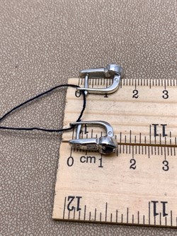 *Серьги Сердце Сапфир иск арт. 02-1082/0ГТС-00-792 вес 3,83 г - фото 337141